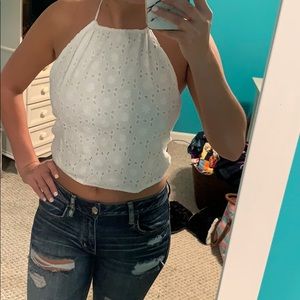 Super cute cut out back crop top